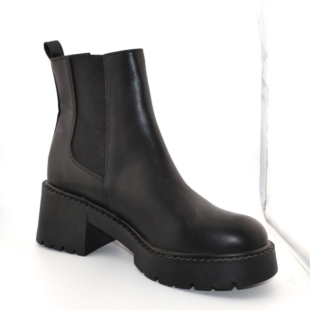 Madden Girl Platform Chelsea Boots Casual Weekend Fall Black Lug Sole Size 10‎